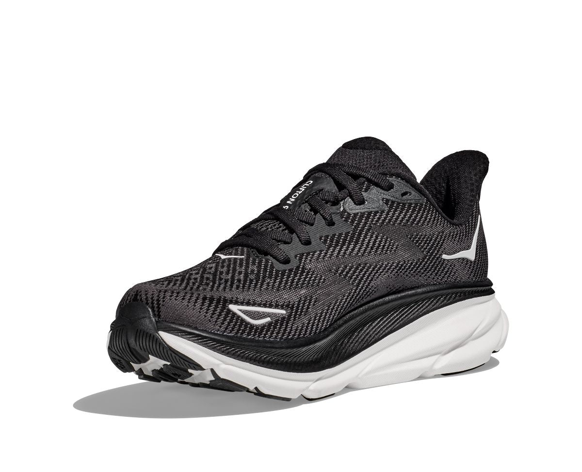 HOKA Clifton 9 - Black/ White