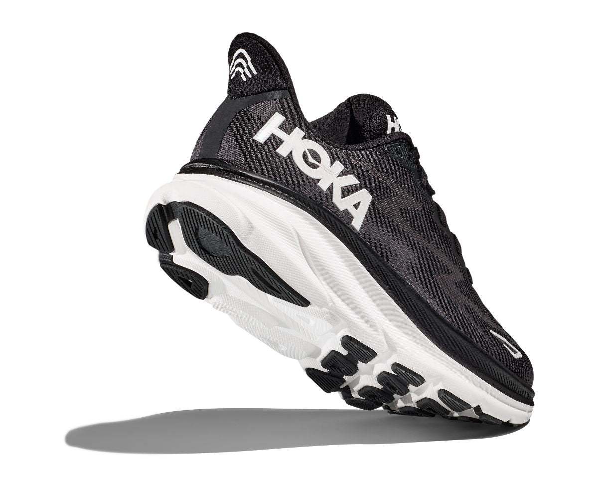HOKA Clifton 9 - Black/ White