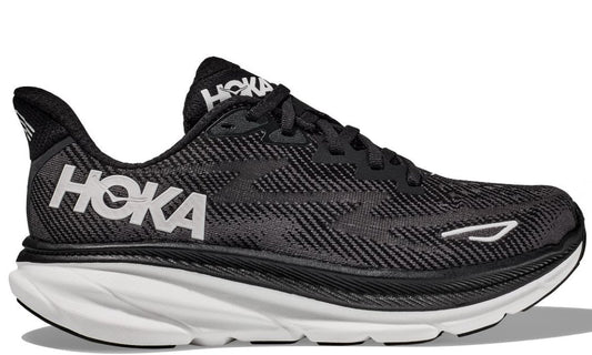 HOKA Clifton 9 - Black/ White