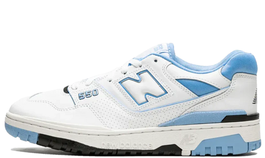 NB 550 - UNC White University Blue